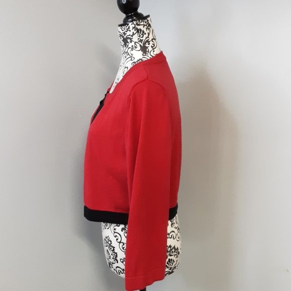 Chadwicks of Boston Open Front Cropped Cardigan - Picture 3 of 11